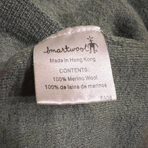 SmartWool Sweater Men's Large Green Merino Wool Blend Long Sleeve Pullover - Picture 10 of 12